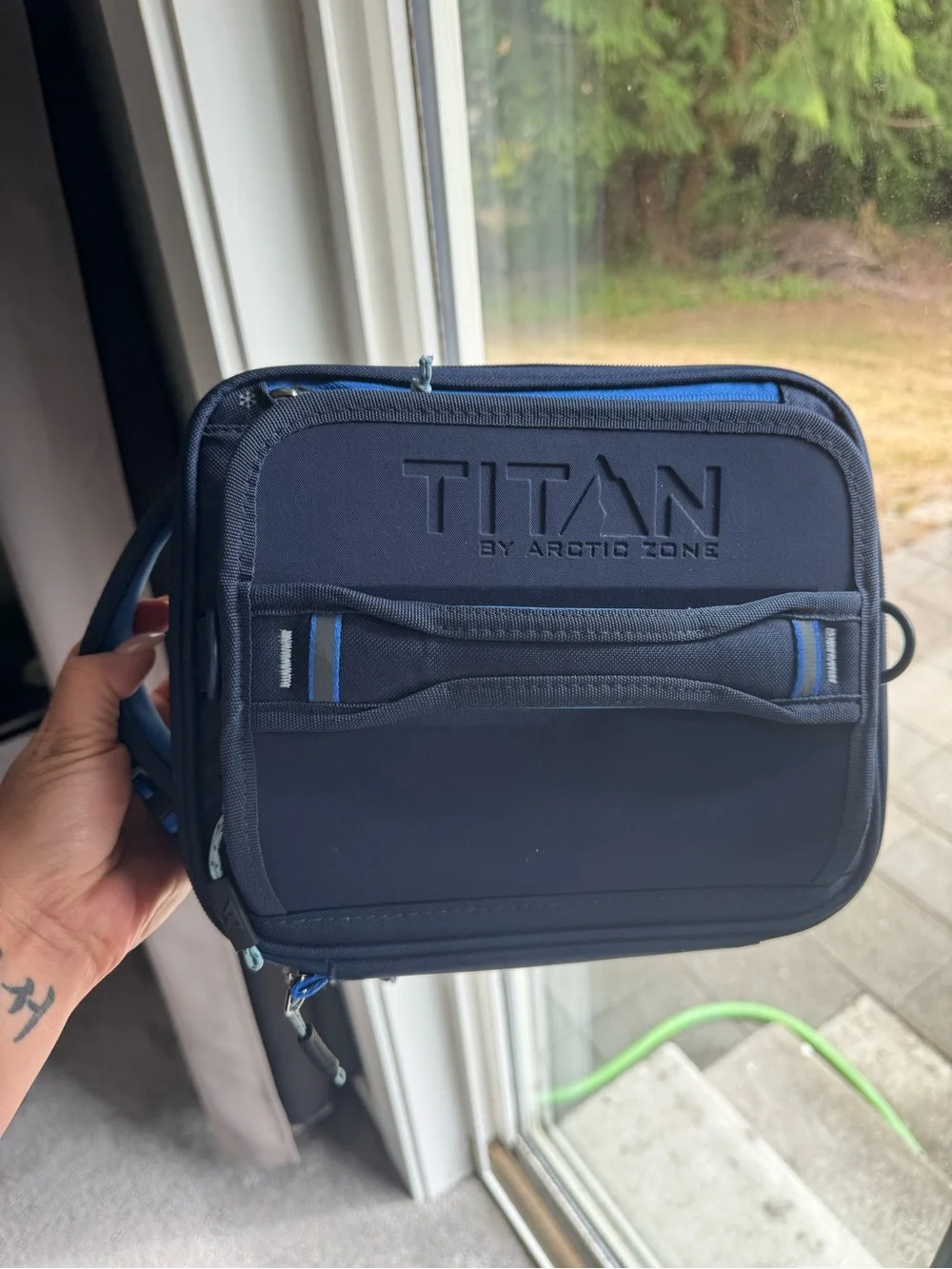 Titan Expandable Navy Blue Travel lunch Organizer Bag